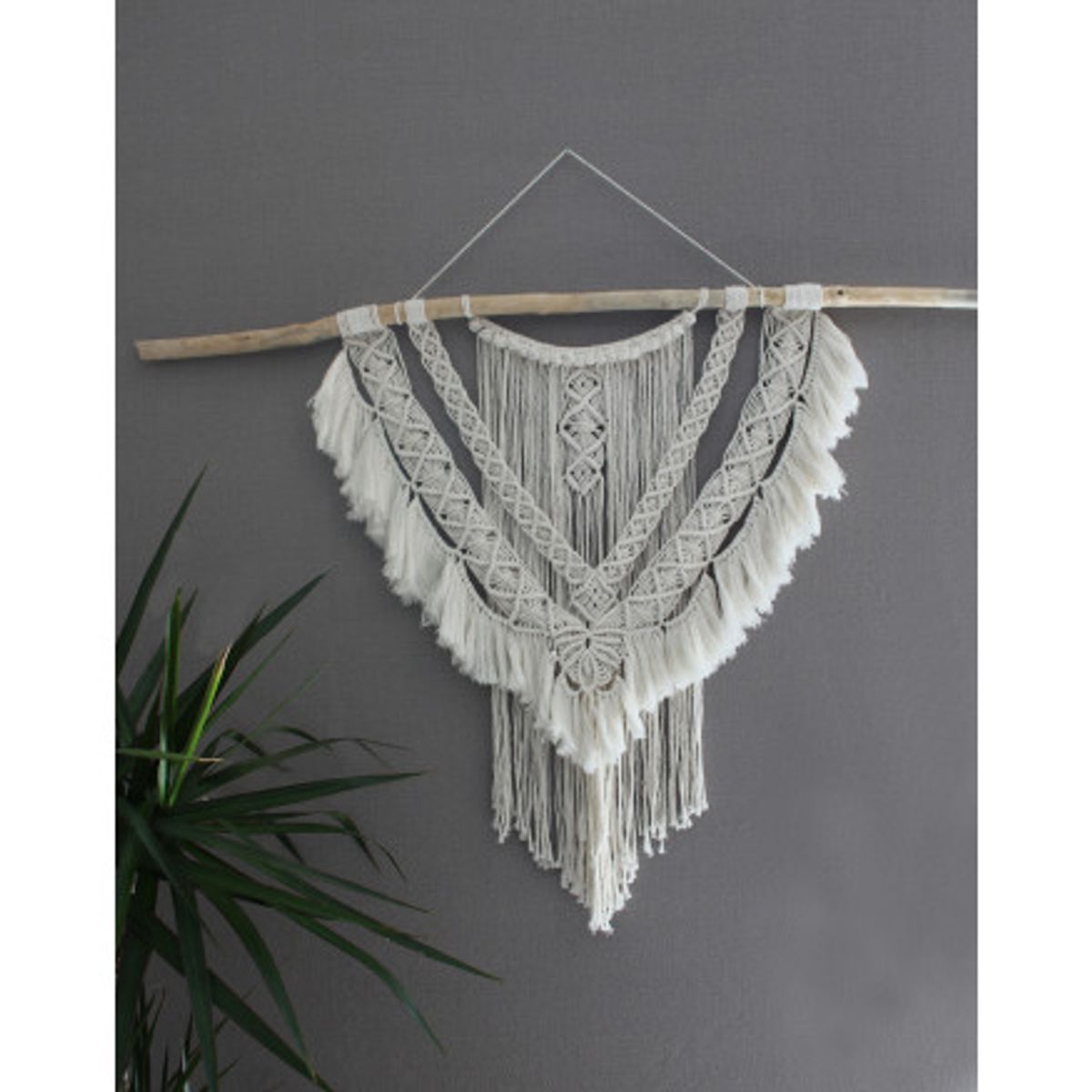 Macrame af Create Artiv - Vægophæng Knytteopskrift 60x70cm - Macrame af Rito Krea - Vægophæng Knytteopskrift