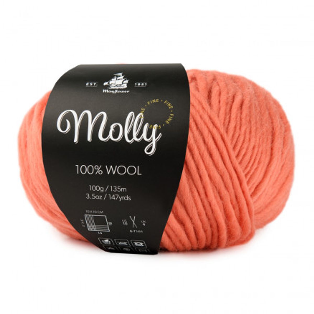 Mayflower Molly Fine Garn 04 Flamingorød