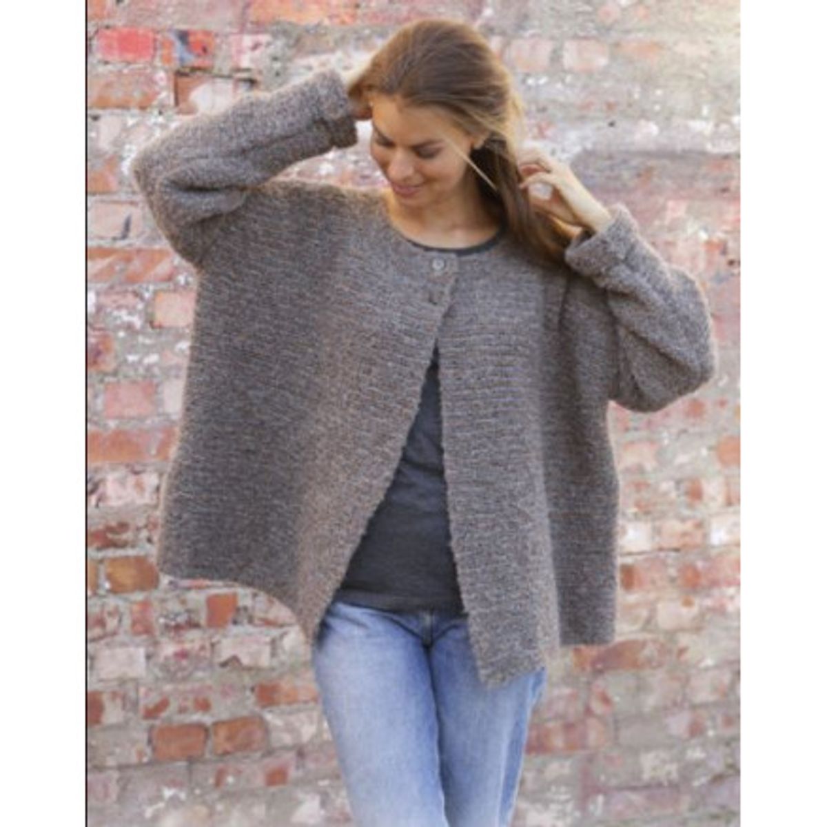 Willow Lane Jacket by DROPS Design - Jakke Strikkeopskift str. S - XXX - Small