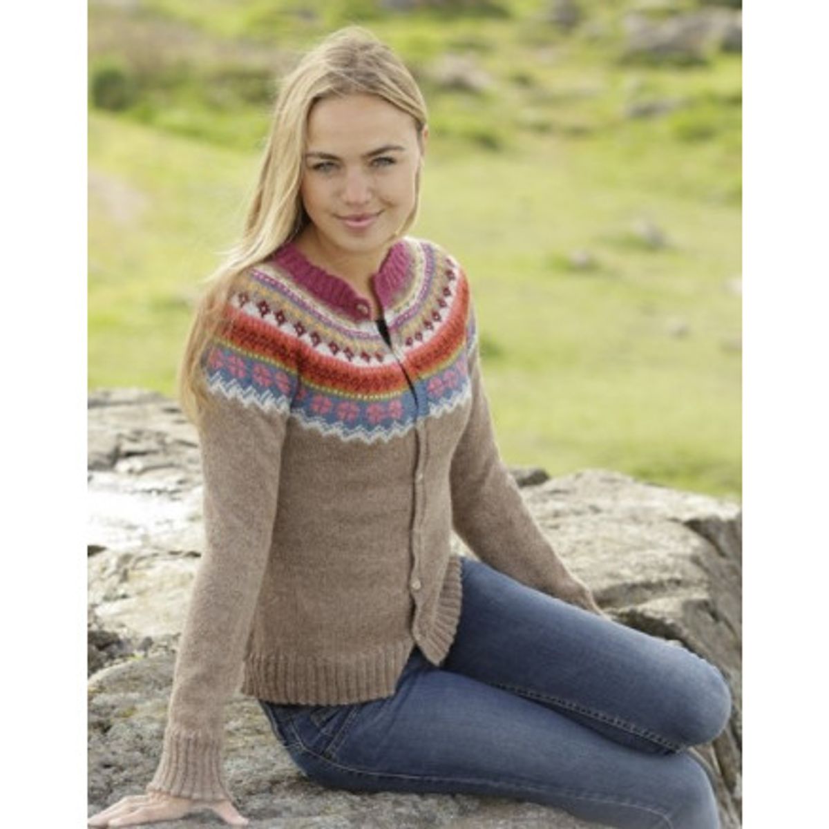 Stavanger Cardigan by DROPS Design - Jakke Strikkeopskrift str. S - XX - XXX-Large