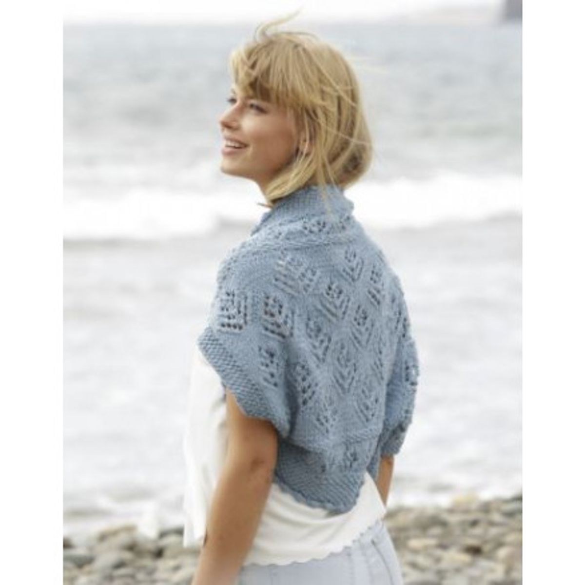 Beach Bolero by DROPS Design - Bolero Strikkeopskrift str. S/M - XXXL - XX-Large