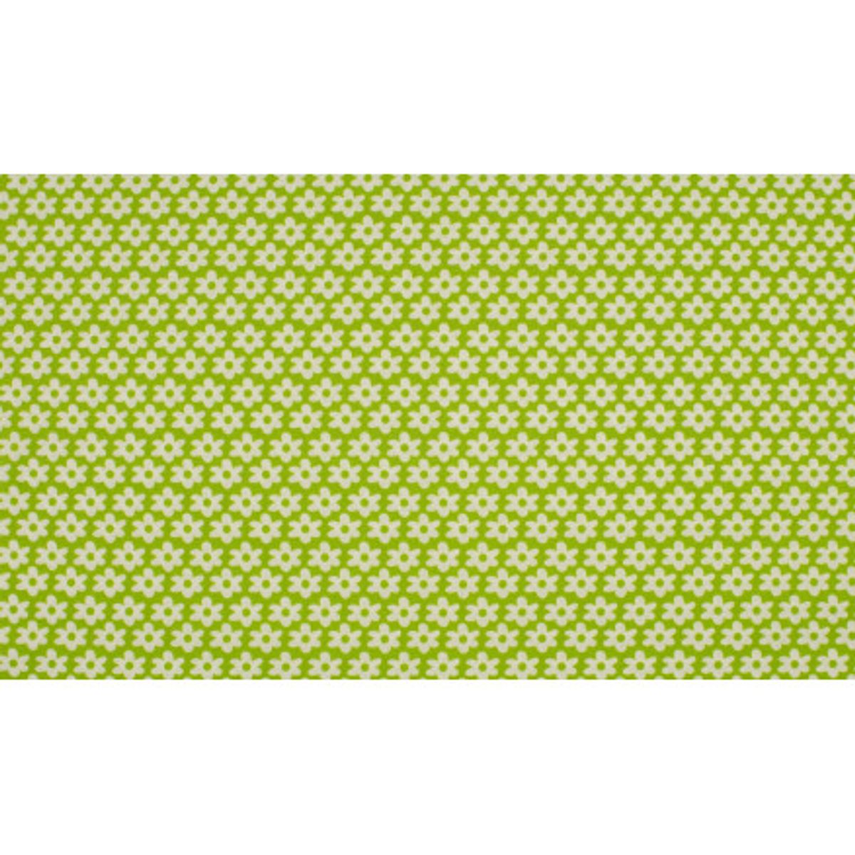 Minimals Bomuldspoplin Stof Print 24 Flower Lime 145cm - 50cm