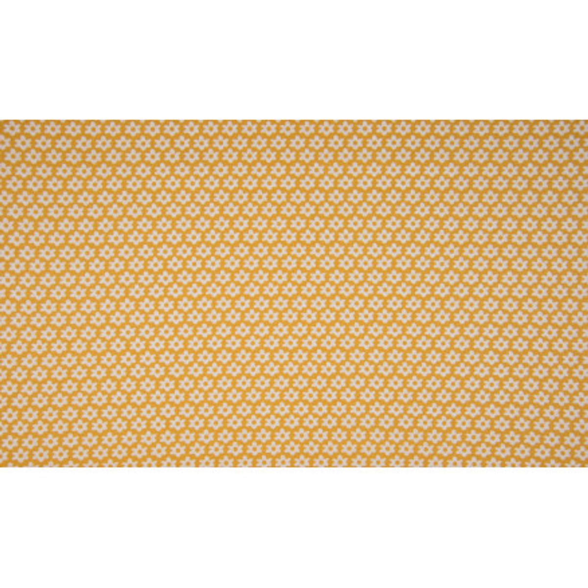 Minimals Bomuldspoplin Stof Print 83 Flower Ochre 145cm - 50cm