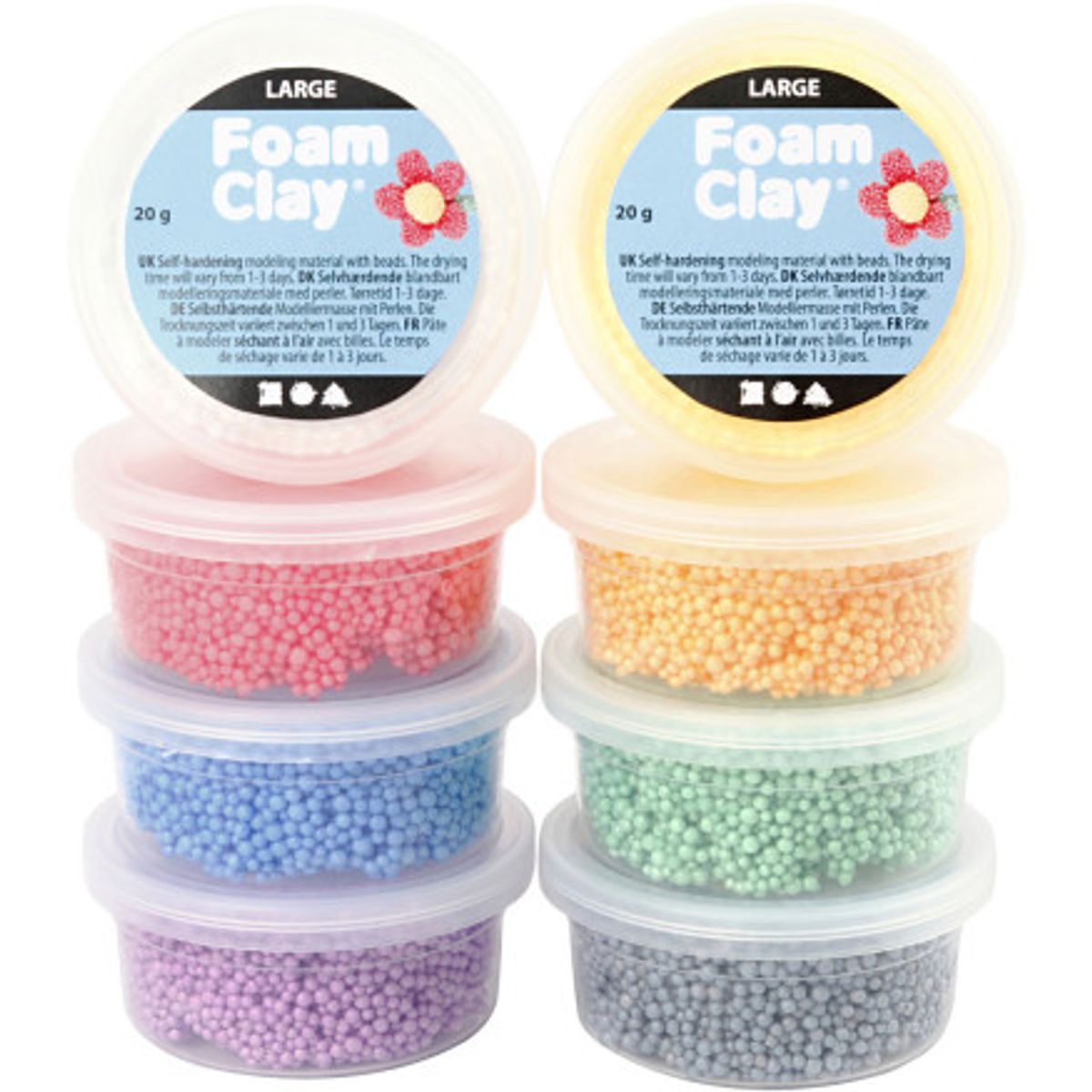 Foam Clay Large, 8x20g/ 1 pk.