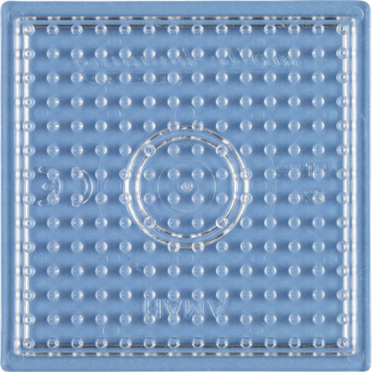 Hama Midi Perleplade Firkant Lille Transparent 7,5x7,5cm - 1 stk