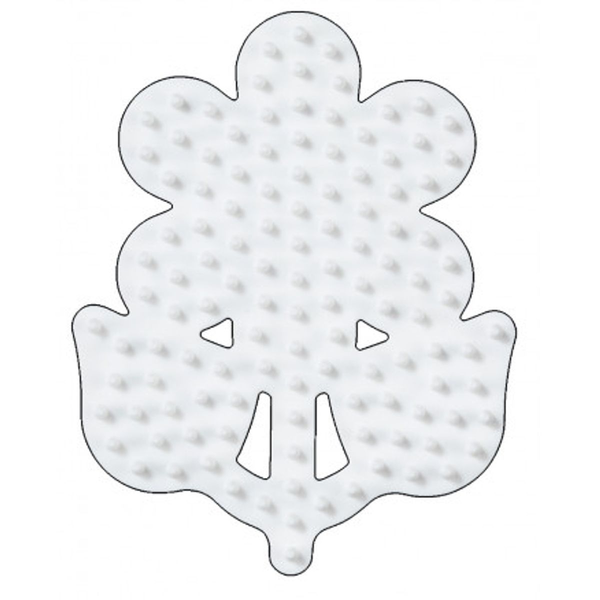 Hama Midi Perleplade Blomst Lille Hvid 8x6,5cm - 1 stk