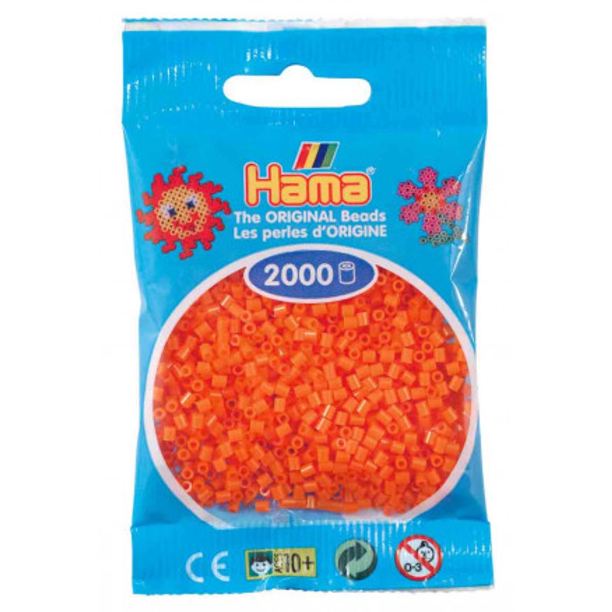 Hama Mini Perler 501-04 Orange - 2000 stk