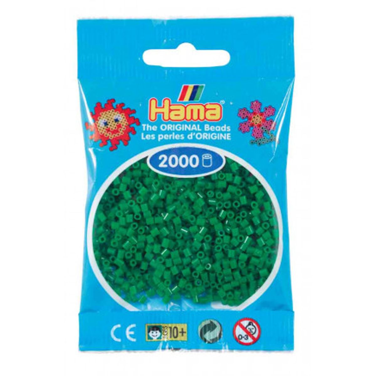 Hama Mini Perler 501-10 Grøn - 2000 stk