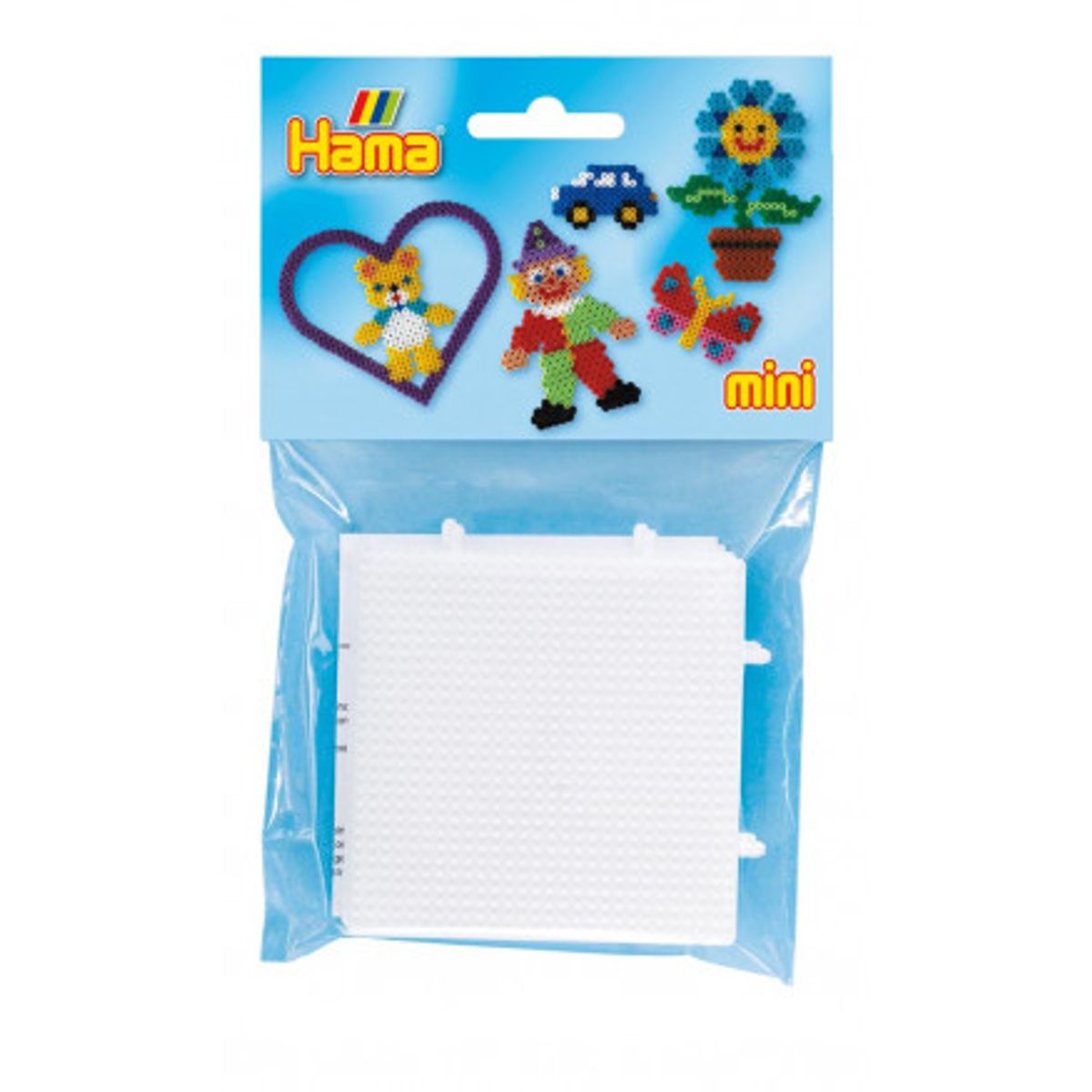 Hama Mini Pose 5202 Samleplade Firkant perleplade Hvid 7x7cm - 2 stk