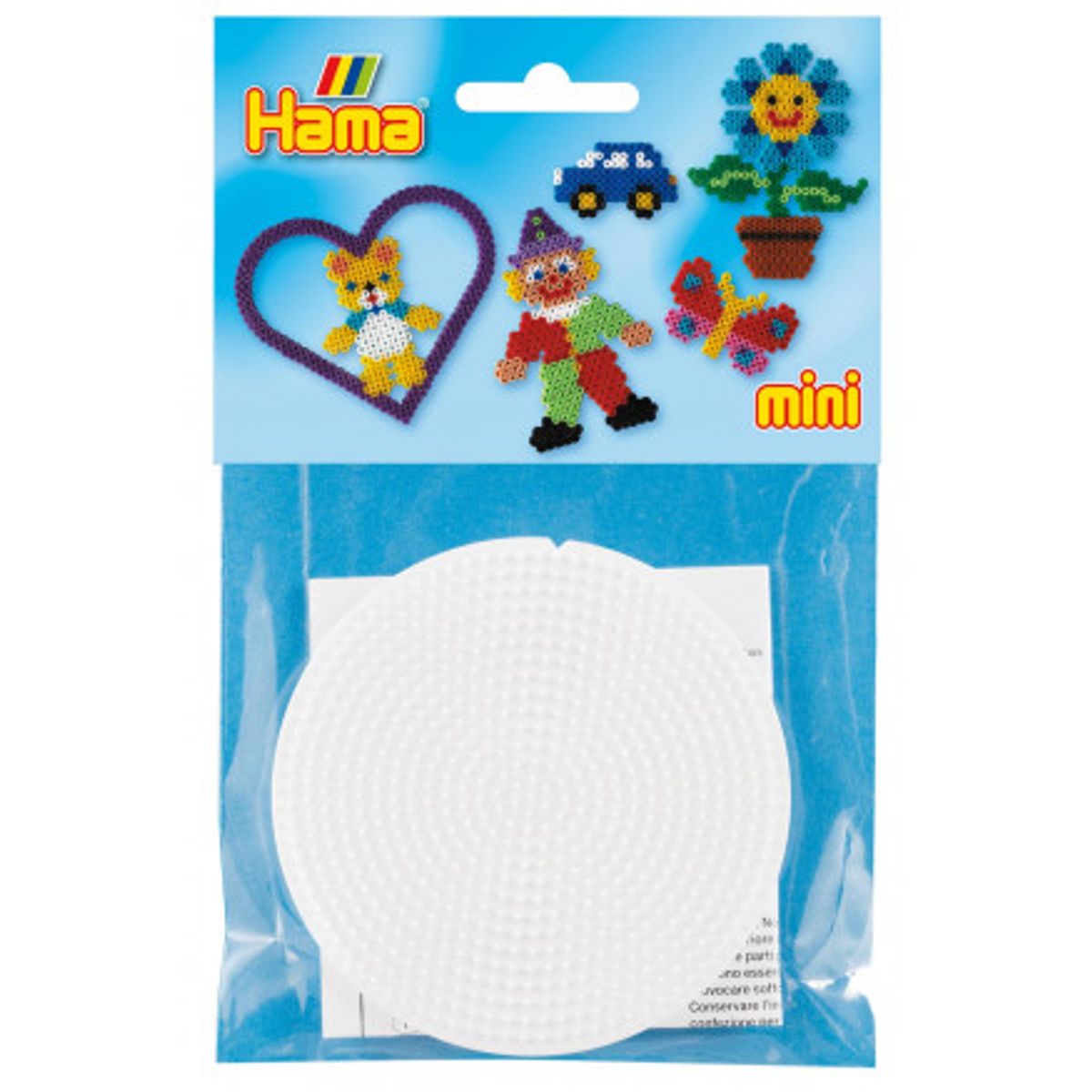 Hama Mini Pose 5205 Rund perleplade Hvid 8x8cm - 2 stk