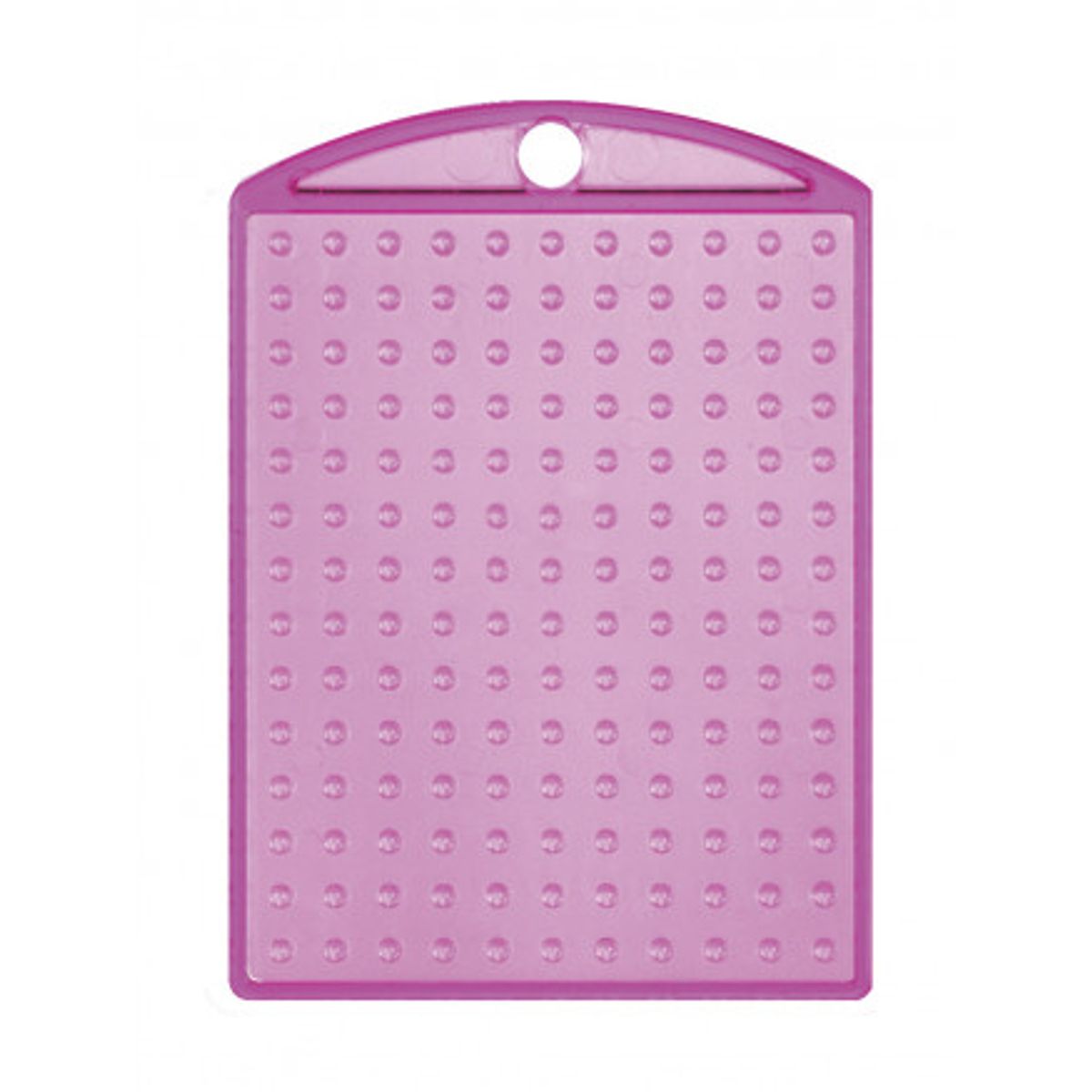 Pixelhobby Nøglering/Medallion Transparent Cerise 3x4cm - 1 stk