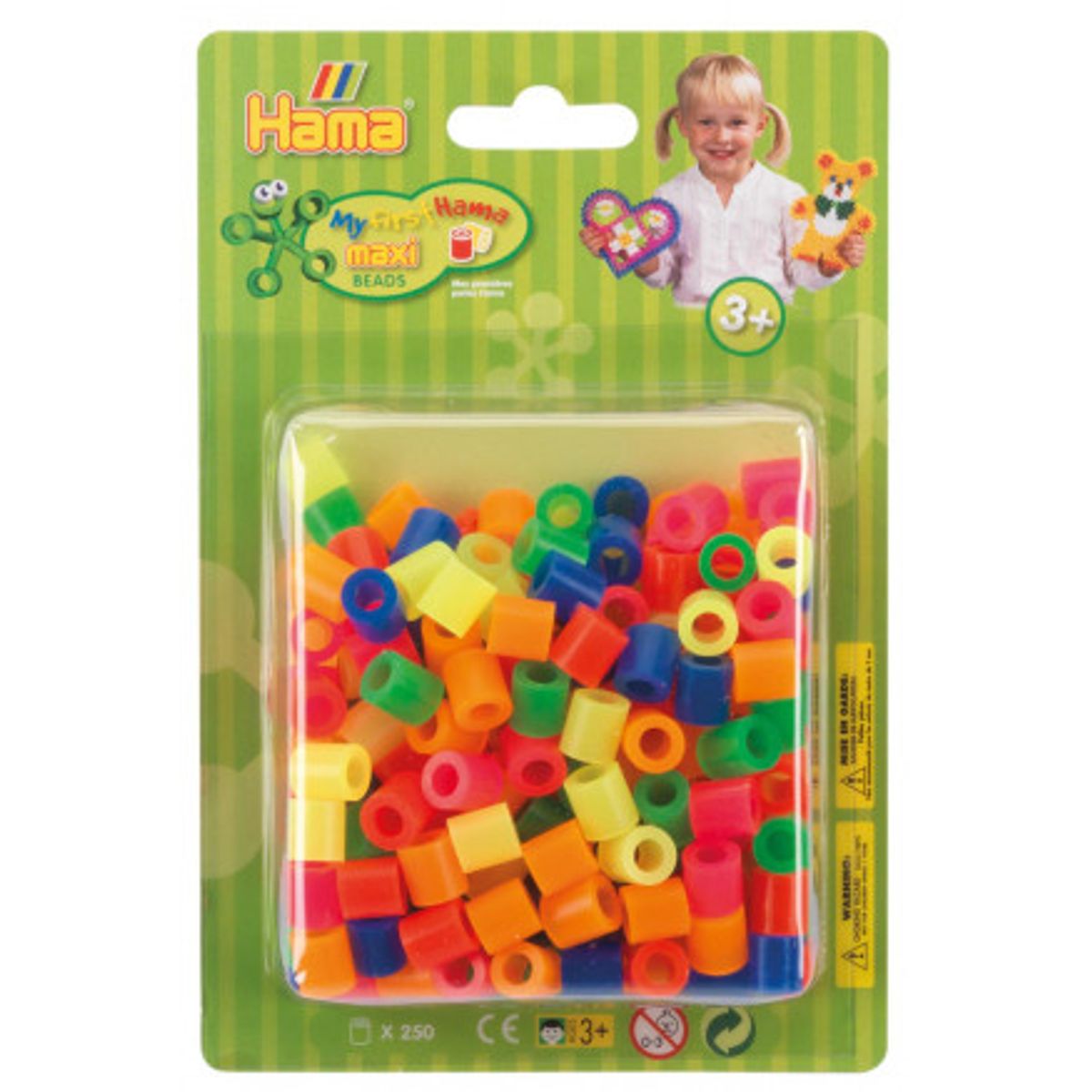 Hama Maxi Perler Blisterpak 8522 Mix 51 - 250 stk