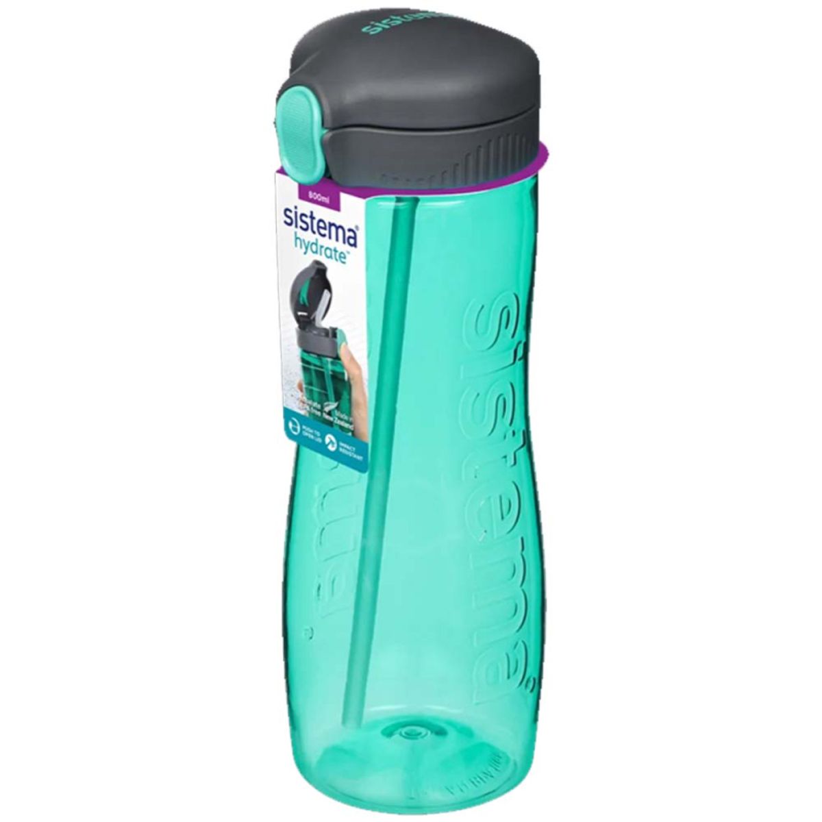 Sistema drikkedunk med sugerør 800 ml - Minty Teal