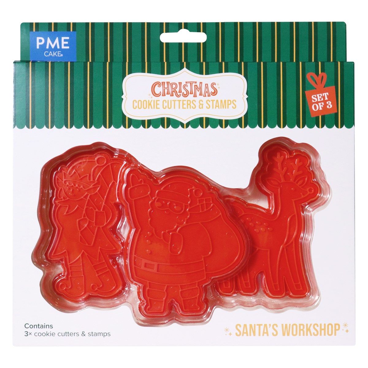 PME - Cookie Stamp Santa's Workshop, 3 stk.