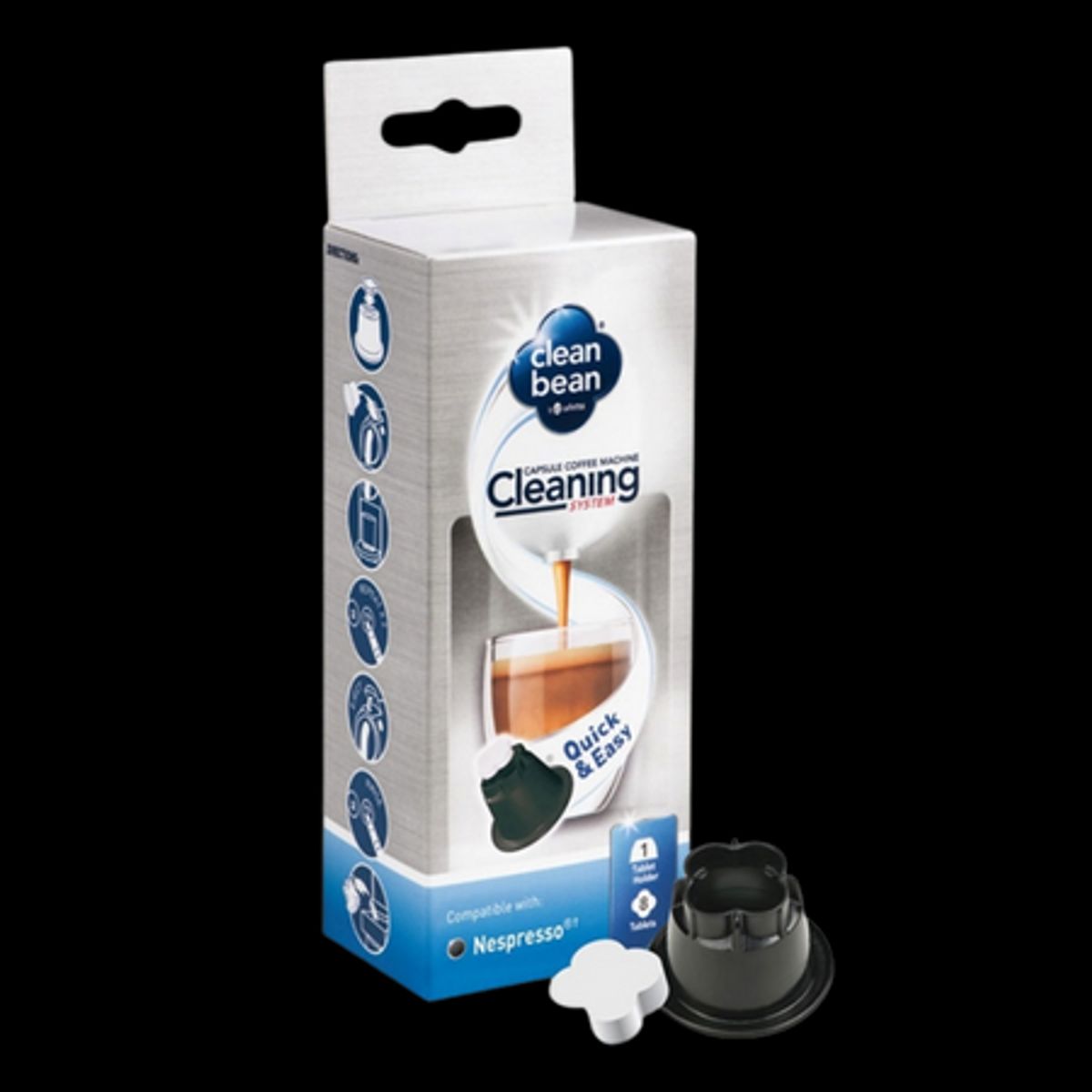 Cafetto Clean Bean Nespresso Rengøringstabletter til Nespressomaskine 8 stk.