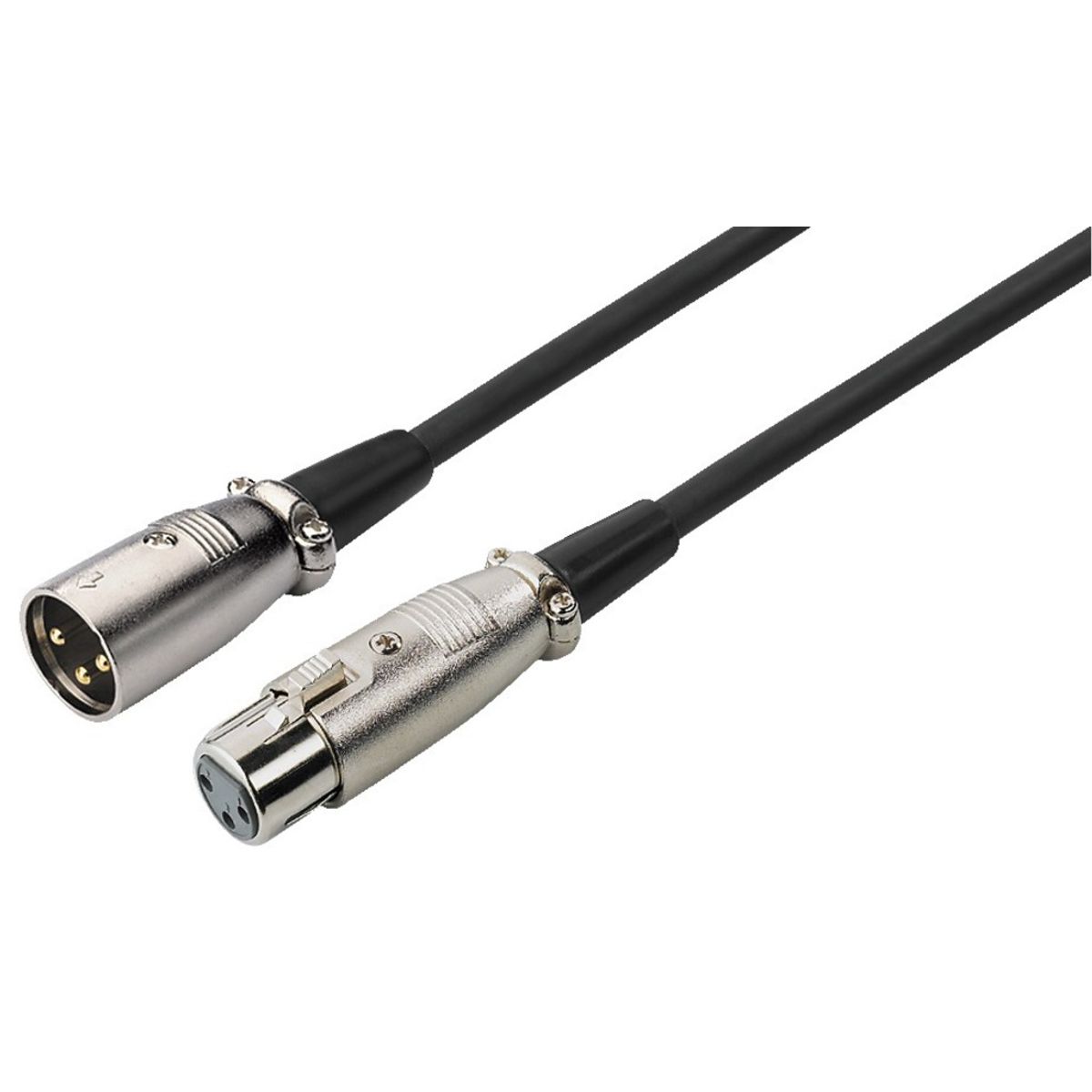 MEC-50/SW XLR Mikrofonkabel 0.7m - Støjsvagt og Balanceret Sort