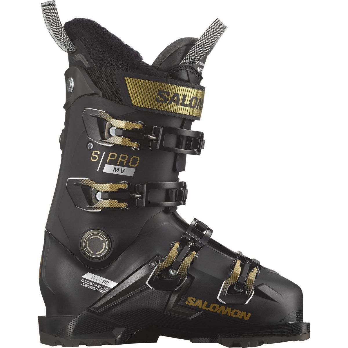 Salomon S/PRO MV 90 W GW, skistøvler, dame, sort/guld/hvid