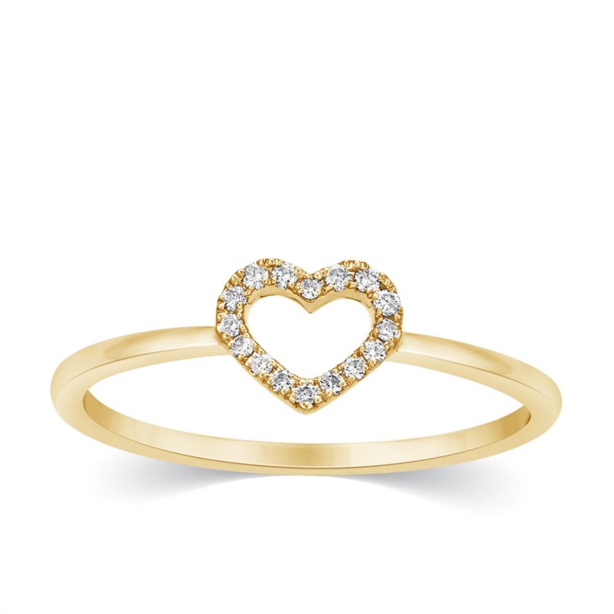 "Pure Hearts "- Diamant hjertering i 18 kt Guld, hvidguld eller rosaguld i alt 0.05 ct. - 56