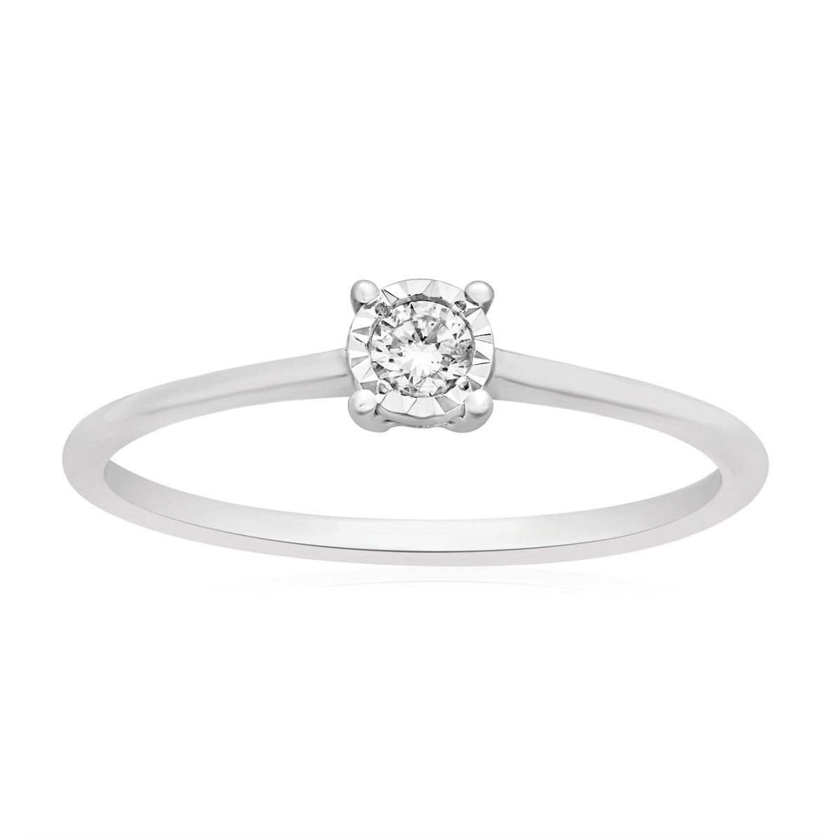 Solitairering "Linella" i 18 Kt. Guld eller hvidguld, 0.08 ct. Diamanter. - 50