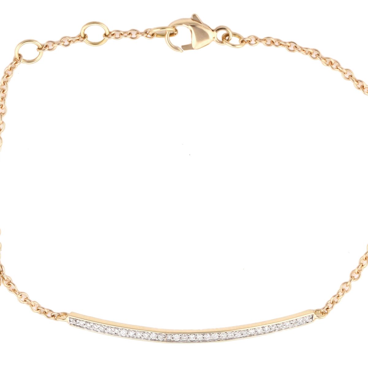 Petite fashion diamant armbånd i 9 Kt Guld eller hvidguld i alt 0.13 ct.