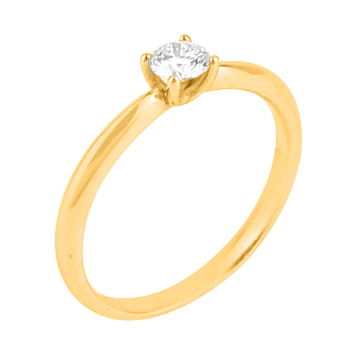 "Grace" solitaire ring i 18 kt. Guld eller hvidguld, 0.20 ct diamanter - 54