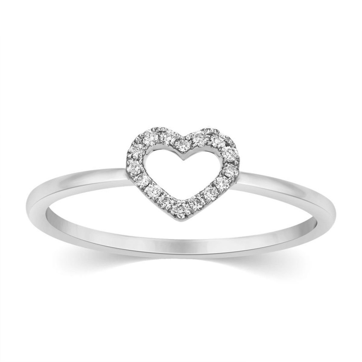 "Pure Hearts "- Diamant hjertering i 18 kt Guld, hvidguld eller rosaguld i alt 0.05 ct. - 50