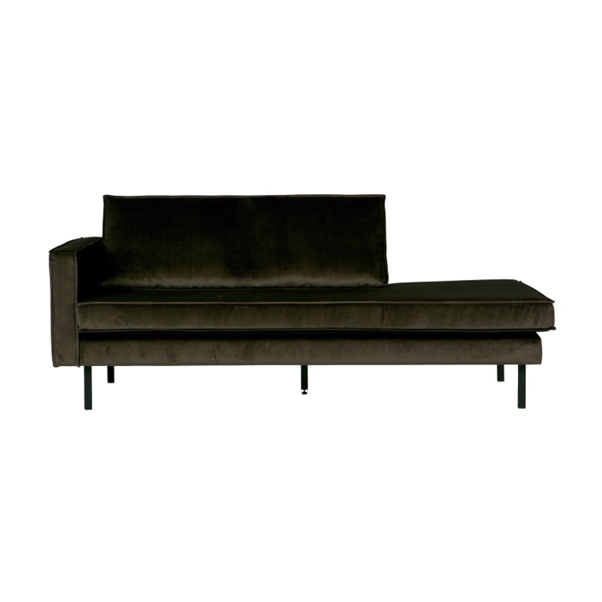 Rodeo Daybed Venstrevendt Velour - Dark Green