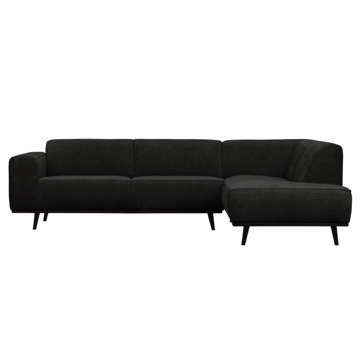 Statement Hjørnesofa Højrevendt Flat Rib - Graphite