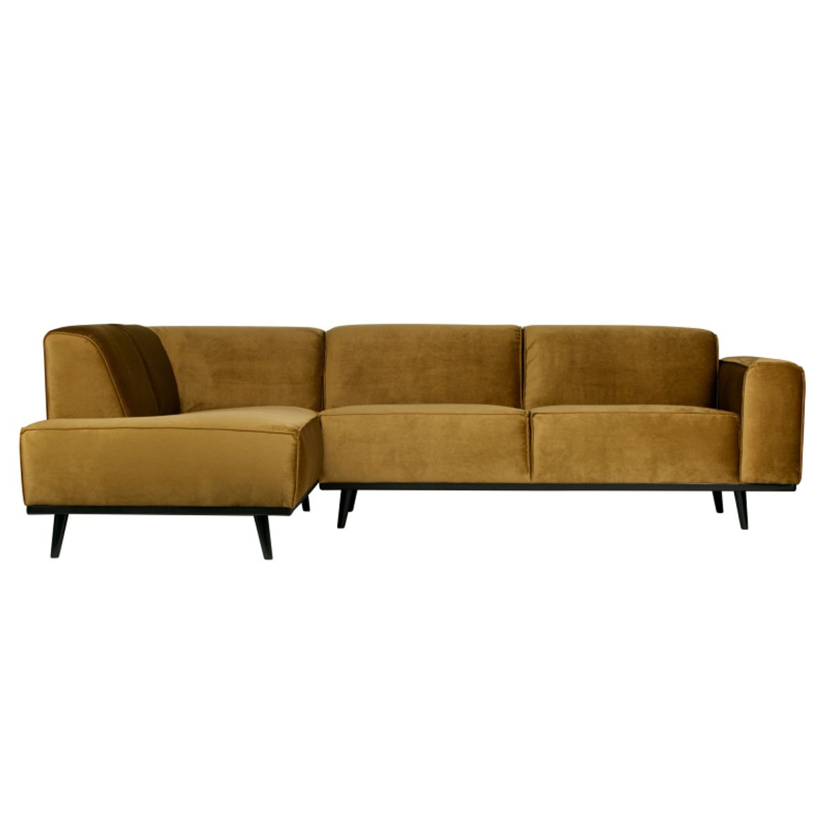 Statement Hjørnesofa Venstrevendt Velour - Honey Yellow