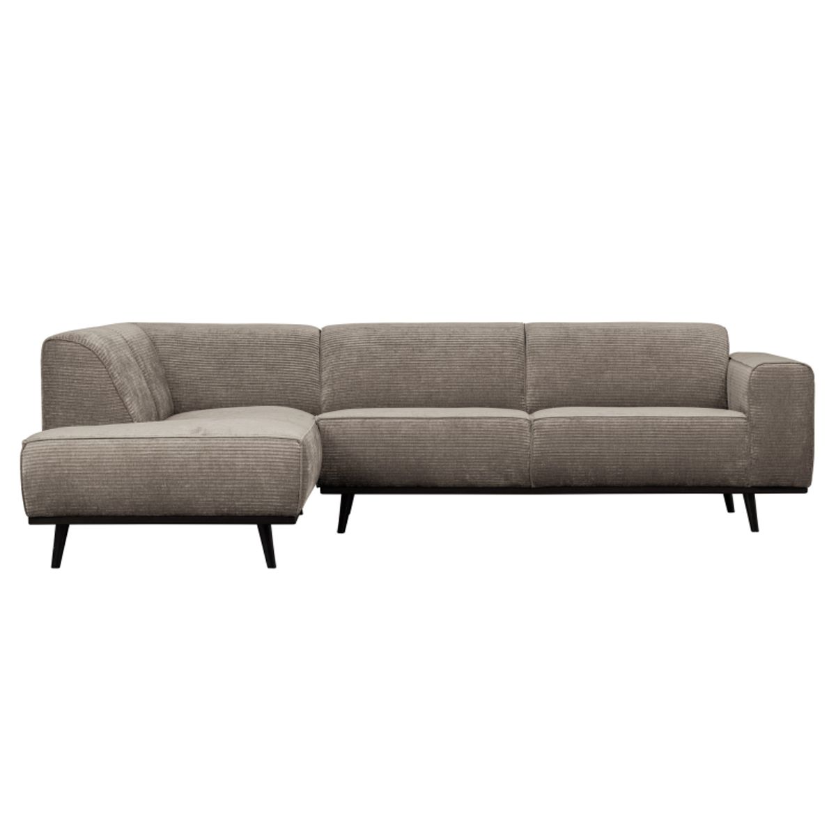 Statement Hjørnesofa Venstrevendt Flat Rib - Clay