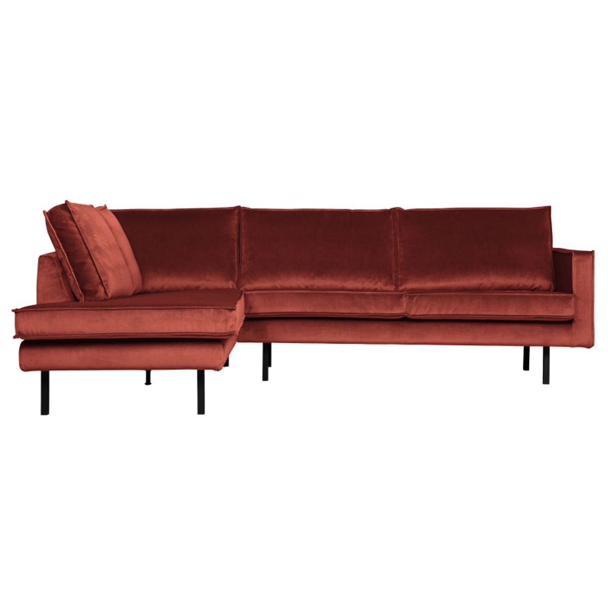 Rodeo Hjørnesofa Venstrevendt Velour - Chestnut