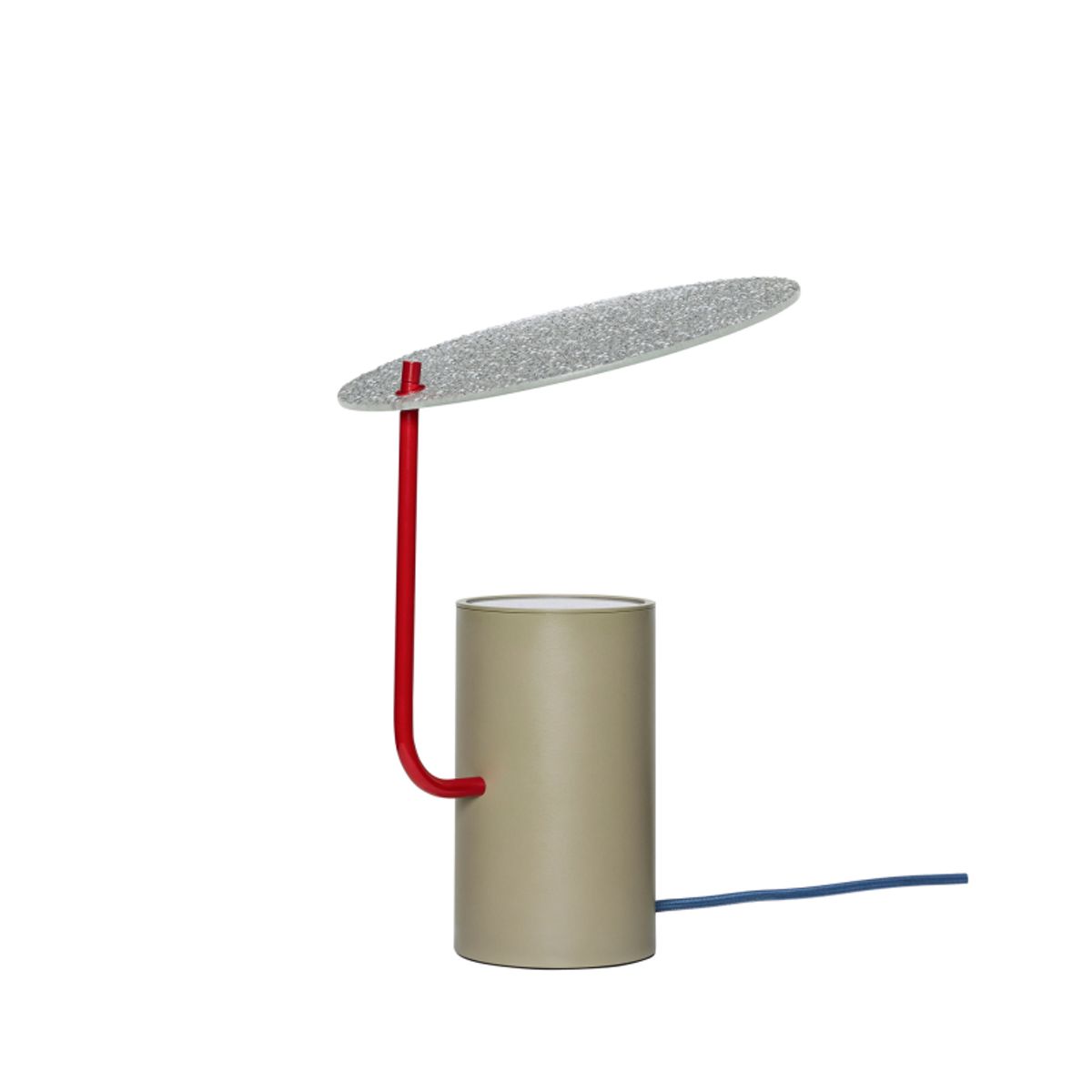 Disc Bordlampe - Khaki, Rød, Tekstureret