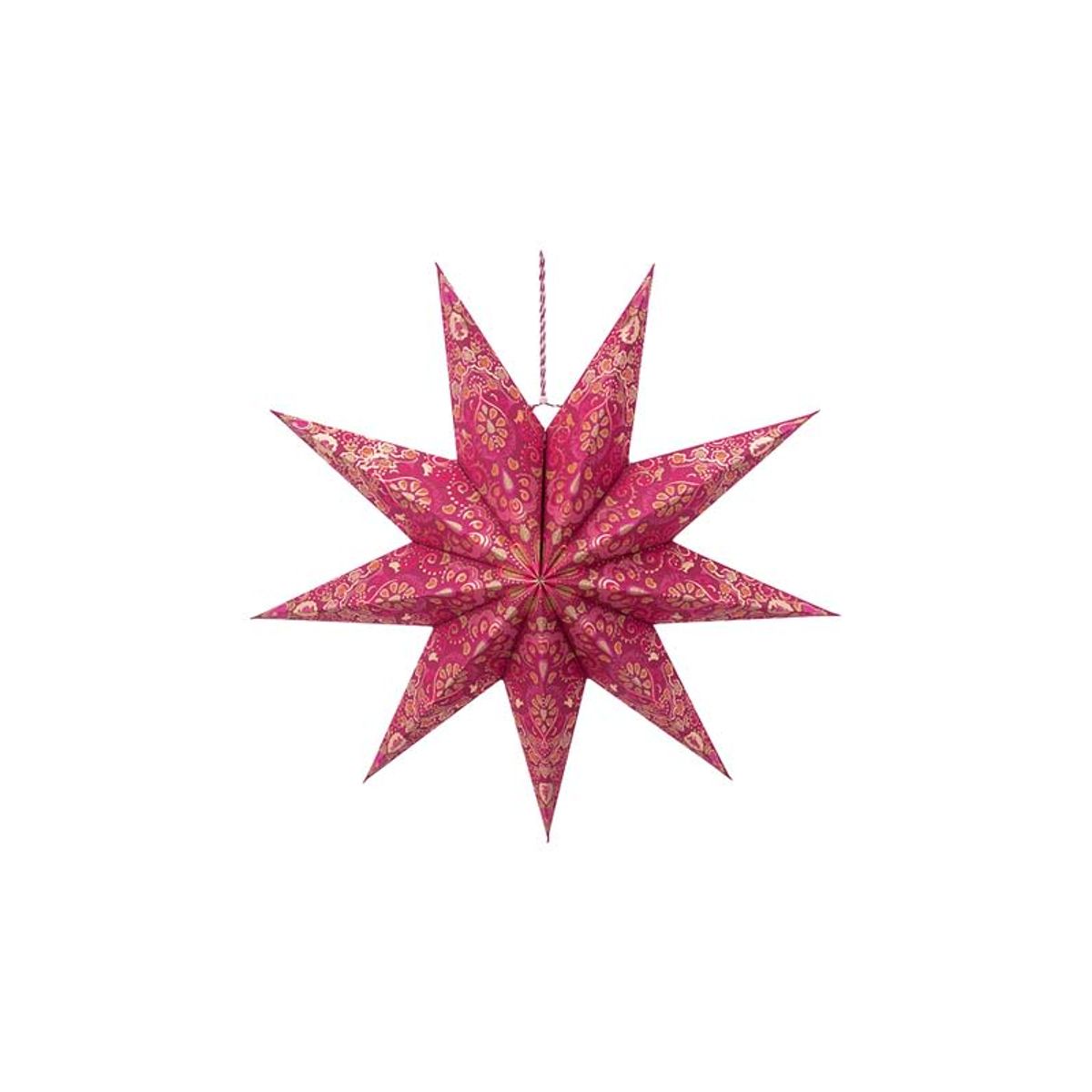 Christmas Star Paper Overall Print Red 60cm