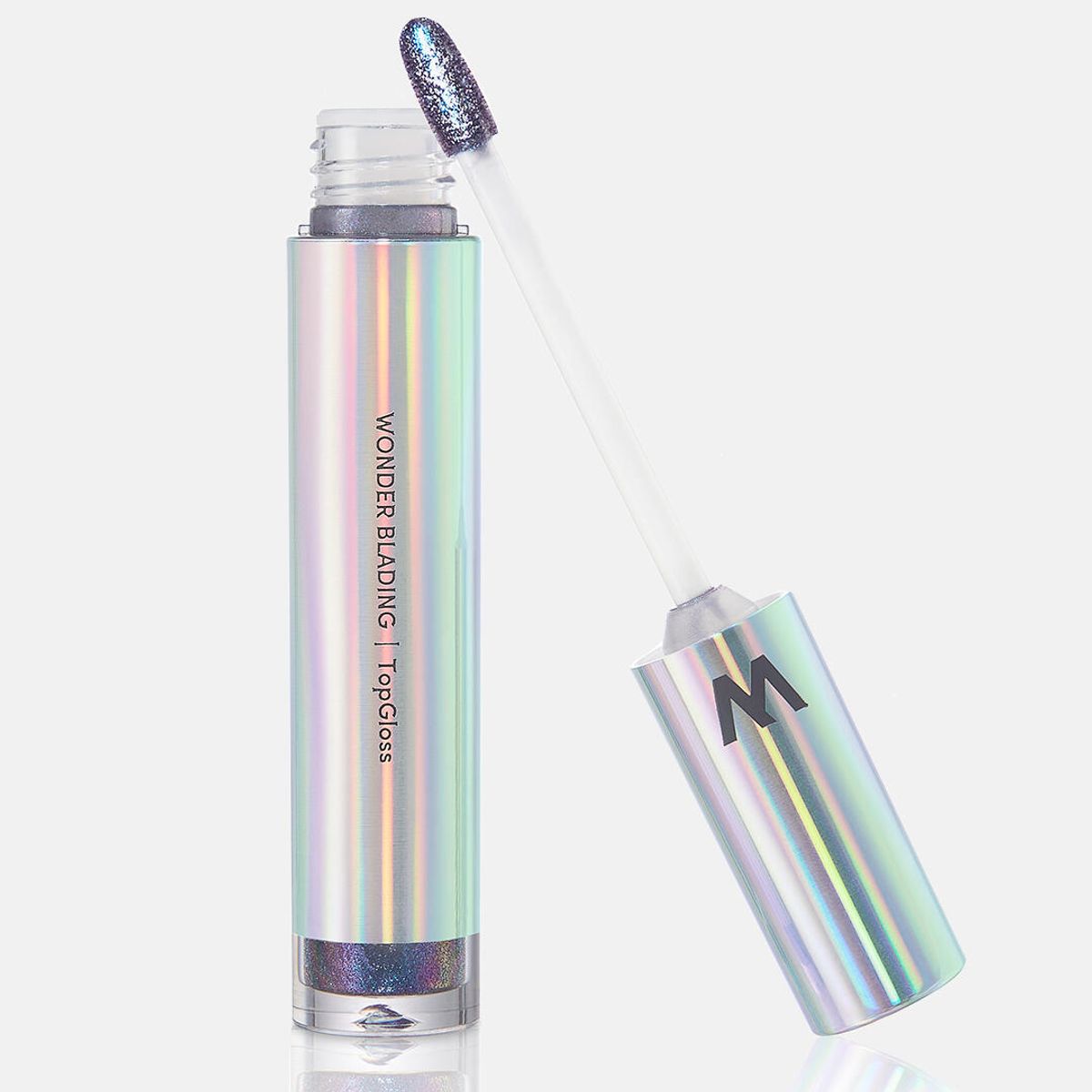 Wonderskin, Wonder Blading Top Gloss, Blue Glitter, 4 ml. - 3D Lipgloss, Lipgloss, Bløde læber