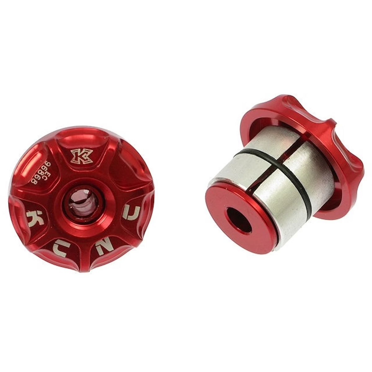 KCNC Closeout Styrpropper / Bar end plugs - Rød