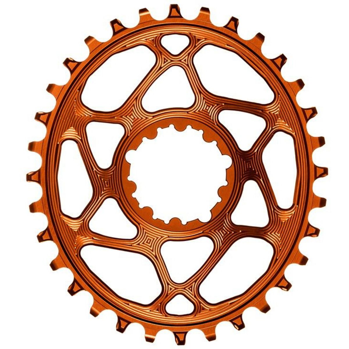 AbsoluteBlack Chainring Direct Mount Singlespeed 34T - Oval - SRAM (Boost) - Orange