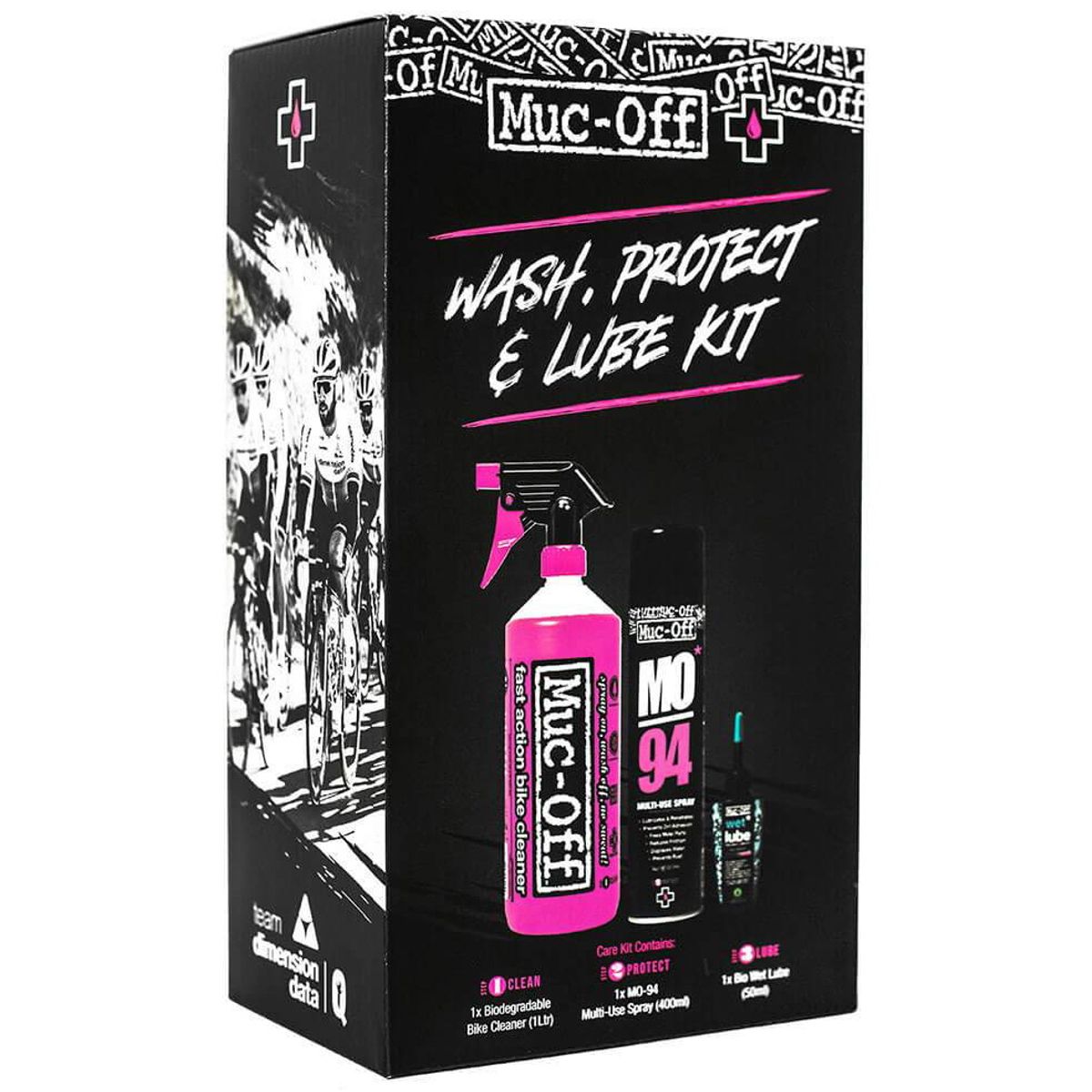 Muc-Off Wash, Protect and Wet Lube Kit (Vask, Olie & Beskyttelse)