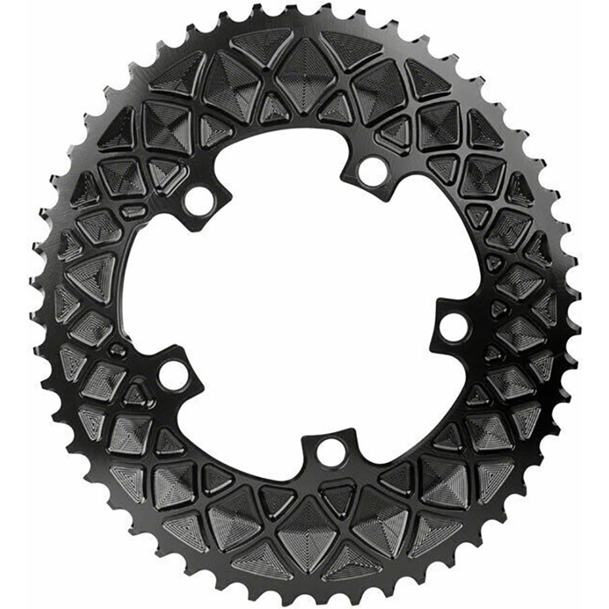 AbsoluteBlack Chainring - 52T Ø110 mm - Outer (2x10/11) Oval - Sort