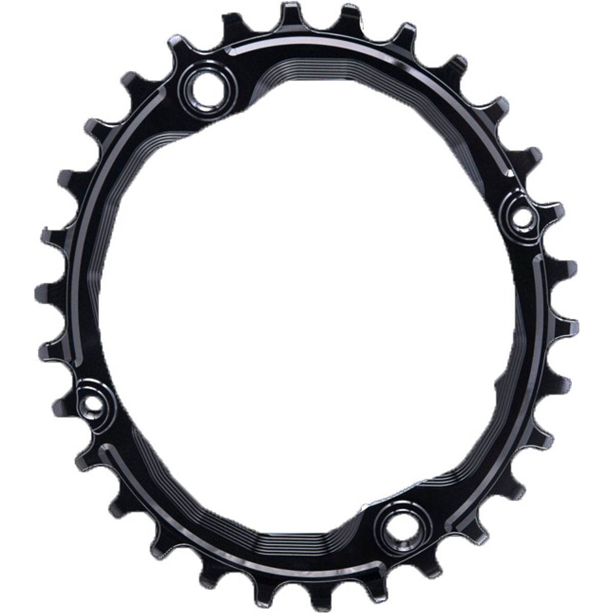 AbsoluteBlack Chainring Singlespeed 30T Ø104 mm - (1x10/11/12) Oval - Sort