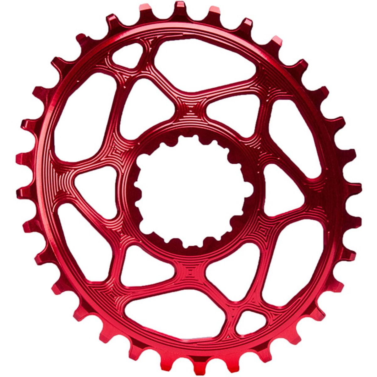 AbsoluteBlack Chainring Direct Mount Singlespeed 36T - Oval - SRAM (Boost) - Rød