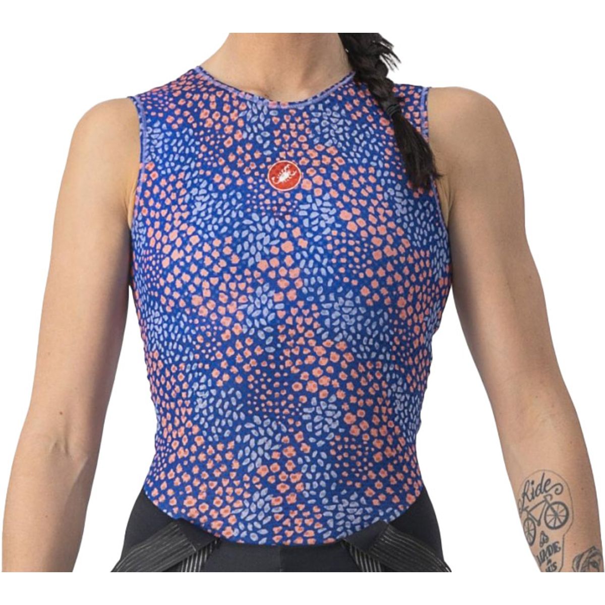 Castelli PRO MESH 4 W SLEEVELESS Baselayer - Blå/Orange