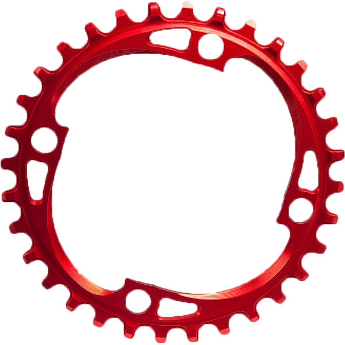 AbsoluteBlack Chainring Singlespeed 28T Ø64 mm - (1x10/11/12) - Rød