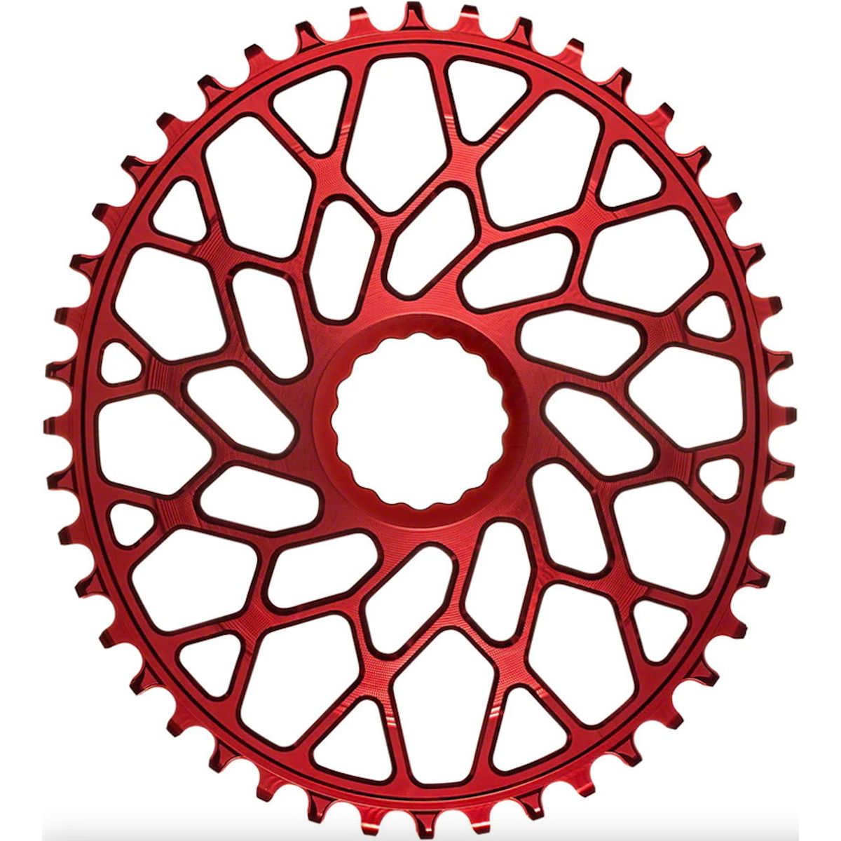 AbsoluteBlack Chainring Direct Mount Singlespeed 44T - (1x10/11/12) Oval (Easton) - Rød