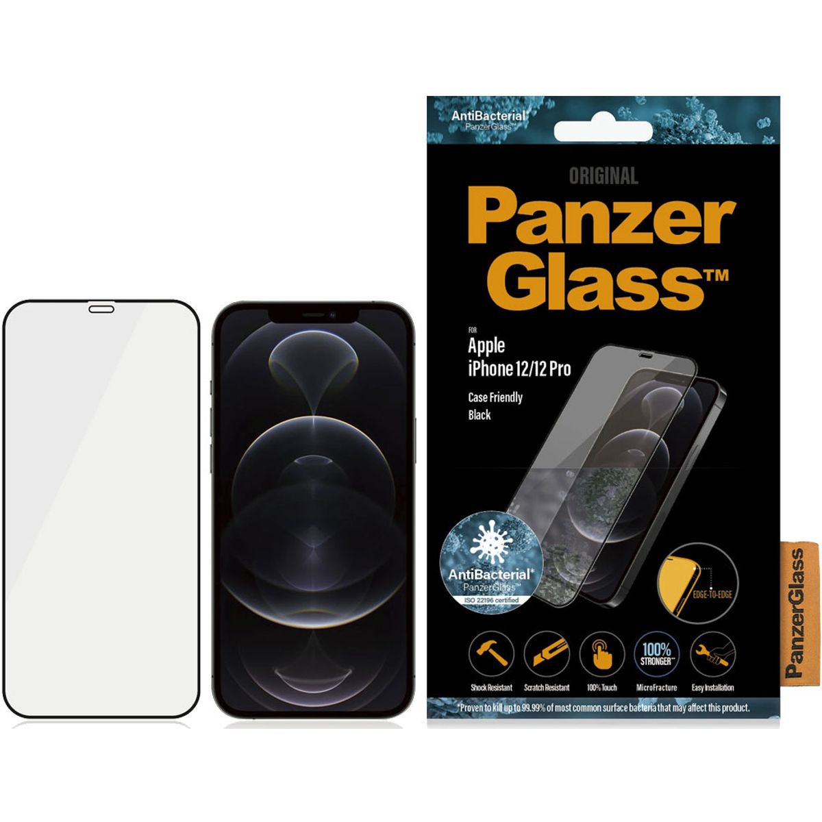 Panzerglass Apple iPhone 12/12 Pro Case Friendly beskyttelselsglas