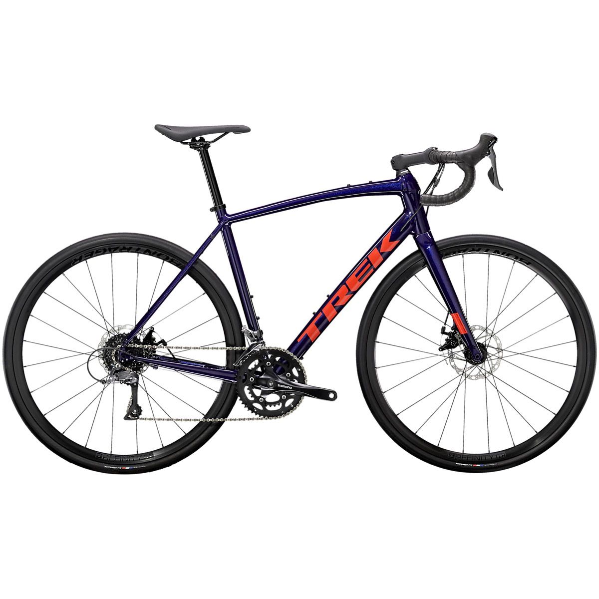 Trek Domane AL 2 Disc 2022 - Sort/Lilla