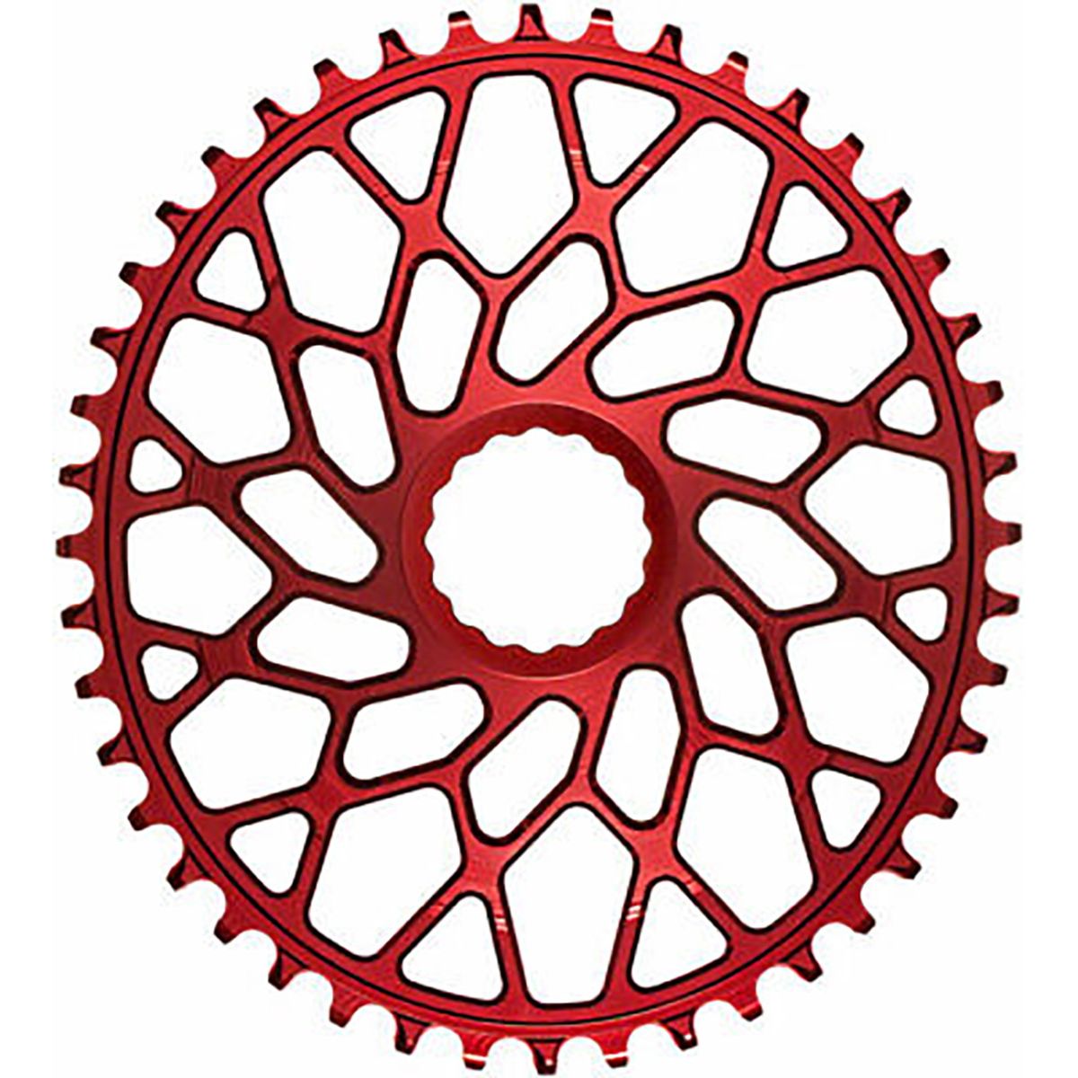 AbsoluteBlack Chainring Direct Mount Singlespeed 38T - (1x10/11/12) Oval (Easton) - Rød