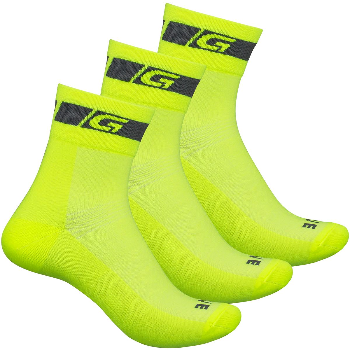 GripGrab Hi-Vis Regular Cut 3PACK - Hi-Vis Gul