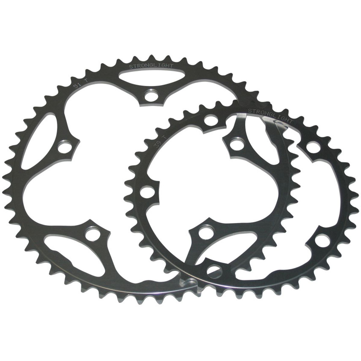 Stronglight Chainring 42T 9/10V Bcd 110/130mm - Sort