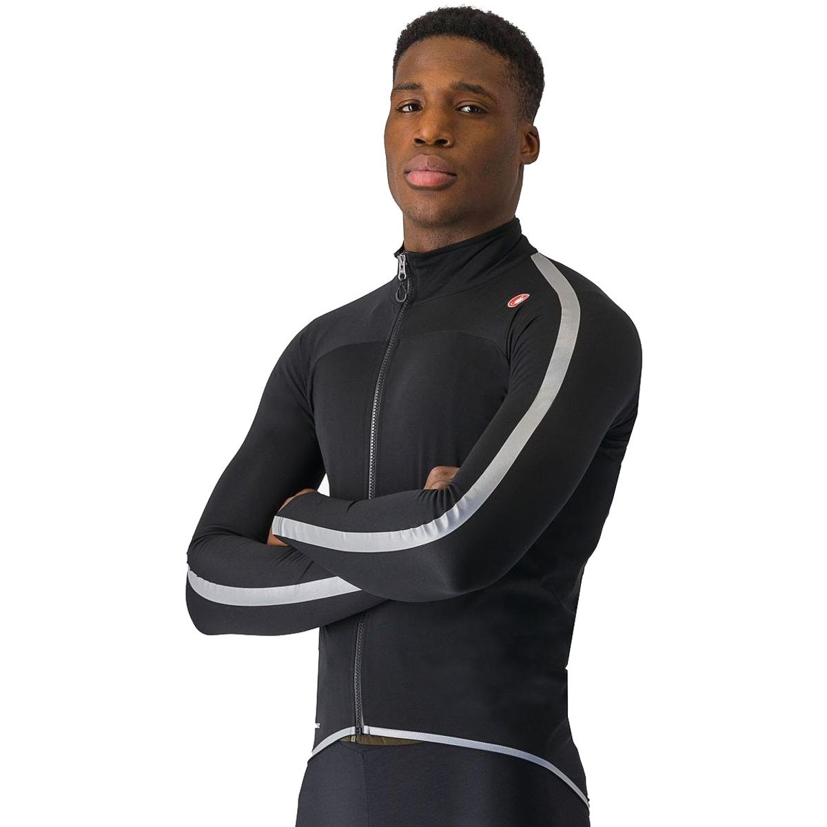 Castelli ULTRA RAIN CAPE - Sort/Silver Reflex