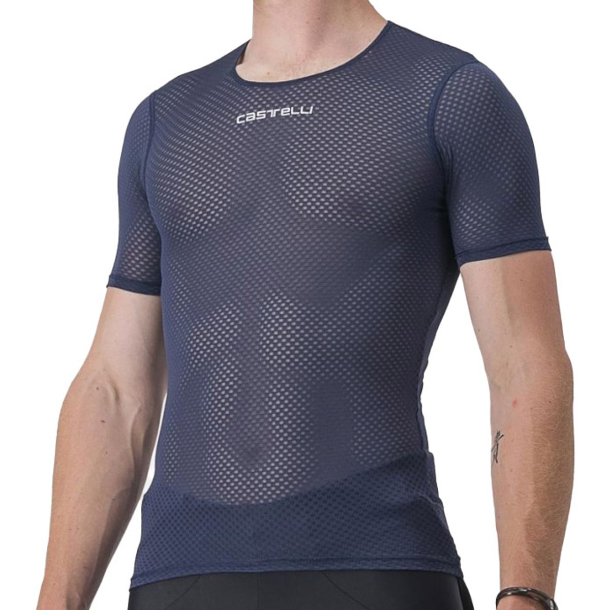 Castelli PRO MESH 2.0 SHORT SLEEVE Baselayer - Blå